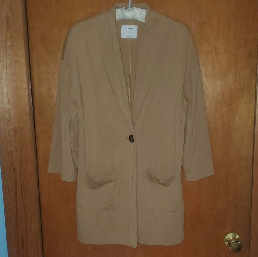 A New Day Tan Blazer with Relaxed Fit and Notched Lapels